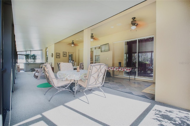 view of patio / terrace with ceiling fan