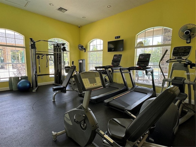 view of workout area