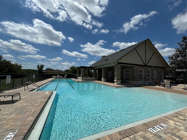 view of pool with a patio area