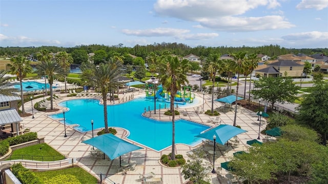 view of pool featuring a patio area