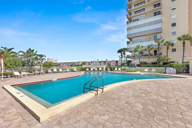 view of pool with a patio area