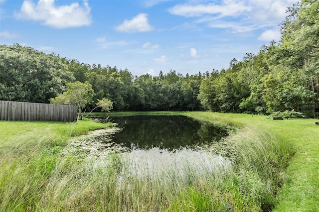 exterior space featuring a water view