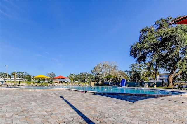 view of pool with a patio