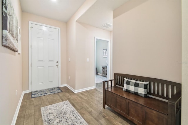 foyer entrance featuring light hardwood / wood-style flooring