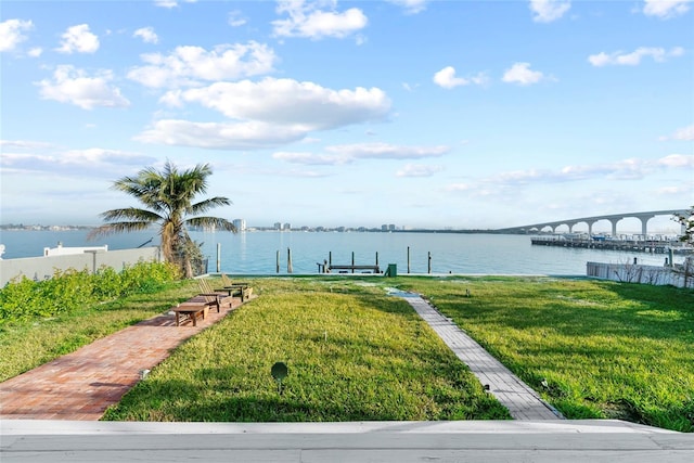 exterior space with a boat dock