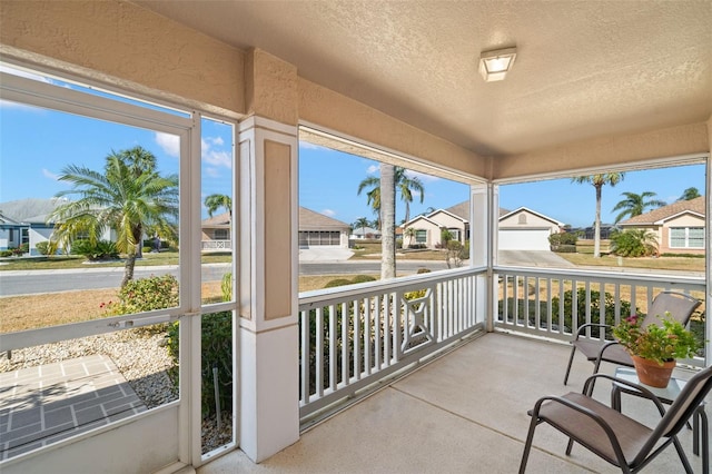 view of sunroom