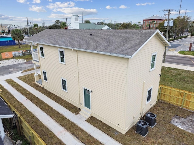 view of home's exterior with central air condition unit