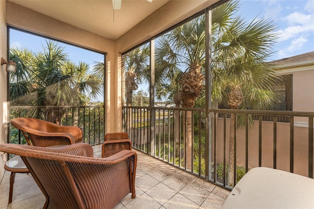 view of sunroom