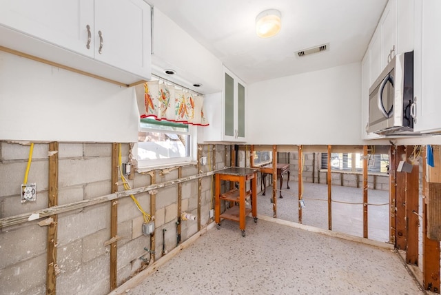 kitchen with white cabinetry