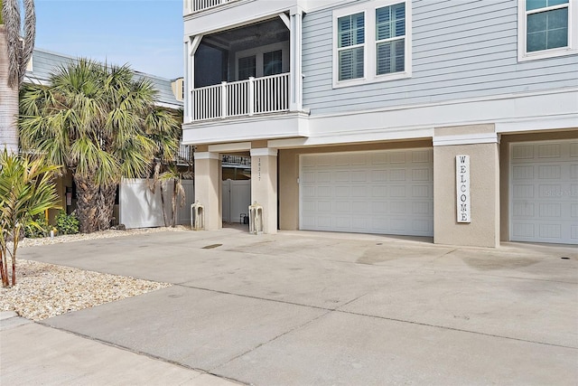 view of front of home featuring a garage