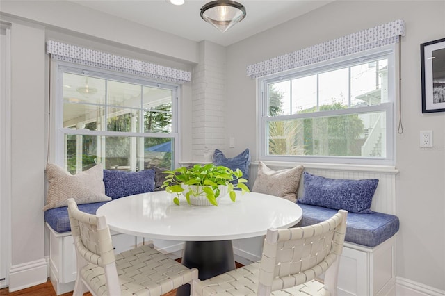 dining area with breakfast area