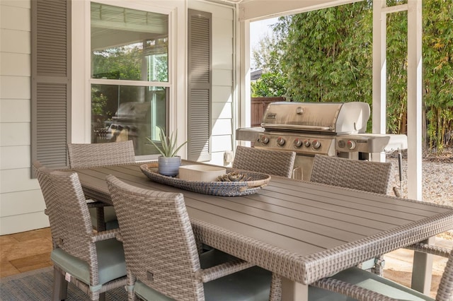 view of sunroom