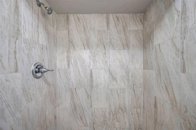 room details with a tile shower