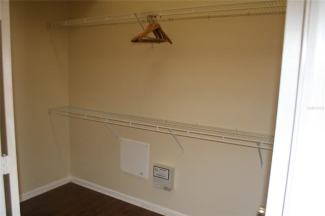 washroom featuring dark hardwood / wood-style floors