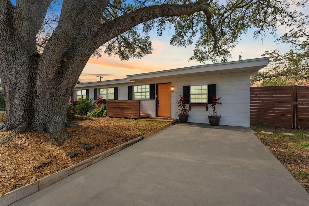 view of ranch-style home