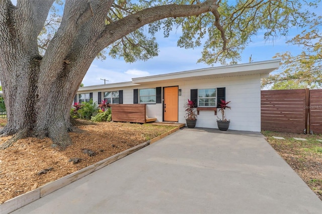 view of ranch-style home