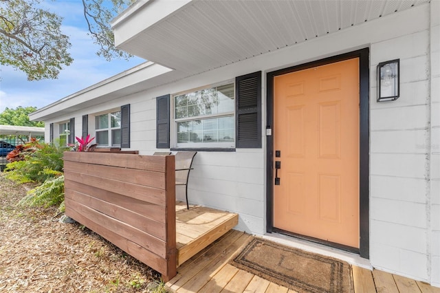 view of doorway to property