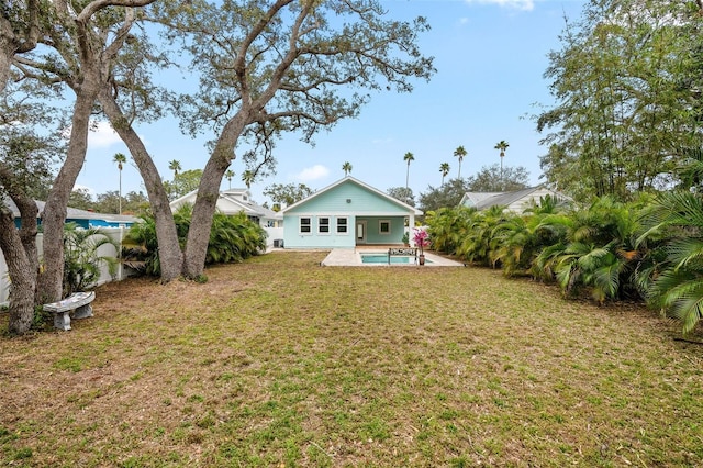 view of yard with a patio area