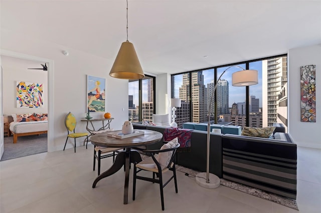 dining space featuring plenty of natural light