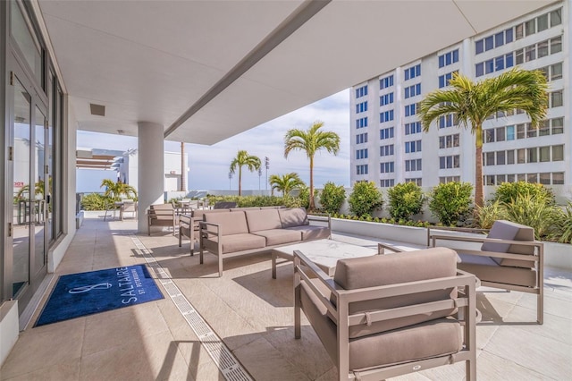 view of patio with outdoor lounge area