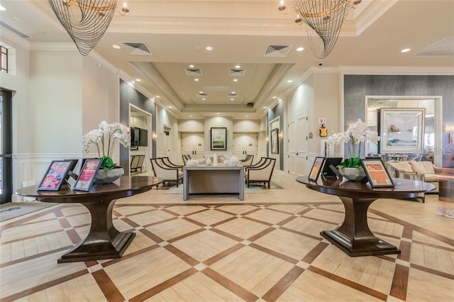 lobby featuring visible vents