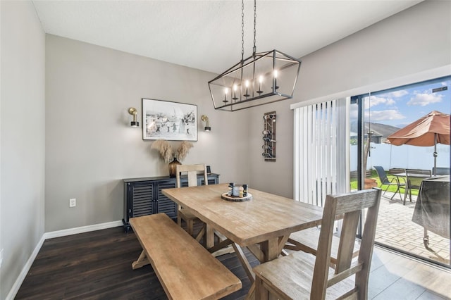 dining room featuring dark hardwood / wood-style floors