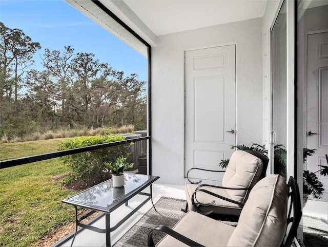 view of sunroom