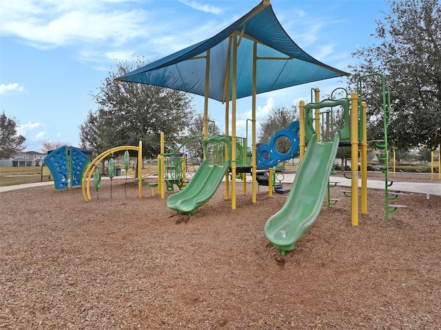 view of community jungle gym