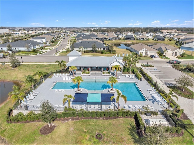 bird's eye view featuring a residential view