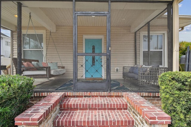 view of doorway to property