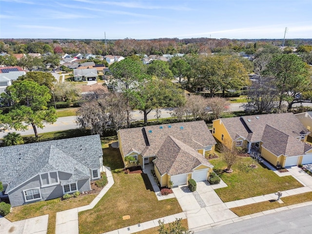 bird's eye view with a residential view