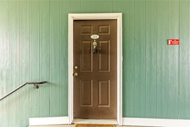 view of doorway to property