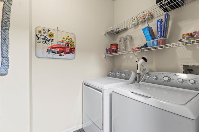 laundry room with washer and clothes dryer