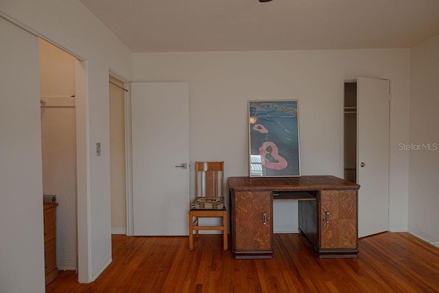 interior space featuring dark hardwood / wood-style floors