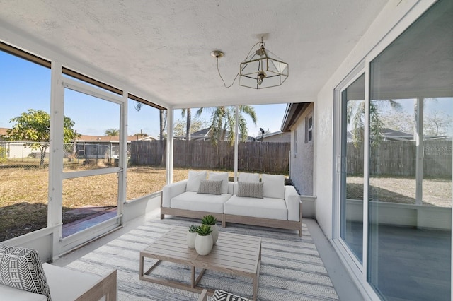 sunroom with a healthy amount of sunlight