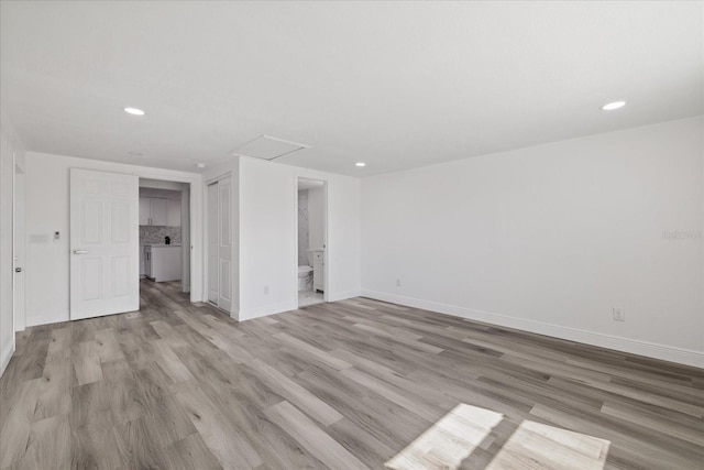 empty room featuring light hardwood / wood-style flooring