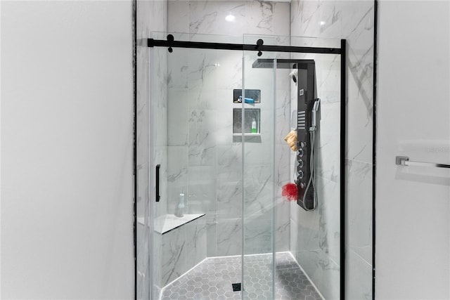 bathroom with walk in shower