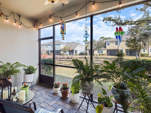 sunroom featuring plenty of natural light