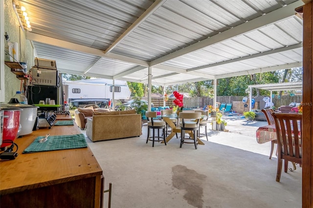 view of patio with an outdoor hangout area