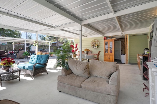 view of patio with an outdoor hangout area