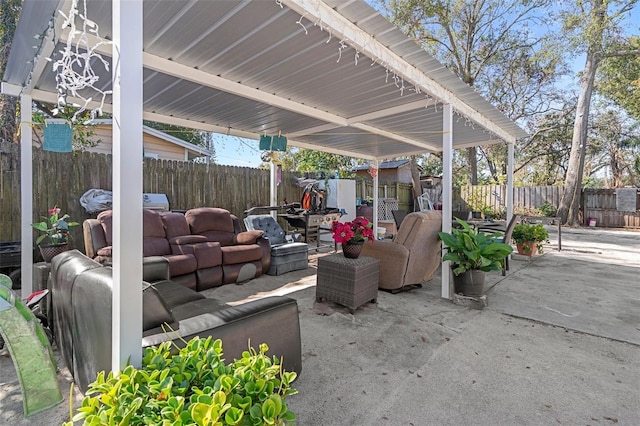 view of patio / terrace with an outdoor hangout area