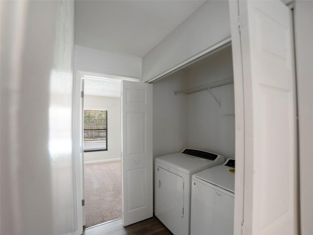 laundry area with separate washer and dryer