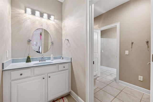 bathroom featuring vanity and tile patterned flooring