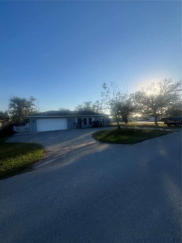 view of front facade with a garage