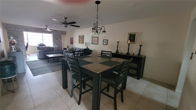 5880 38th Ave N Unit 204, Saint Petersburg, FL 33710 - tiled dining space featuring ceiling fan