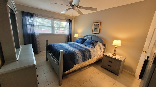 5880 38th Ave N Unit 204, Saint Petersburg, FL 33710 - tiled bedroom featuring ceiling fan