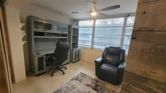 5880 38th Ave N Unit 204, Saint Petersburg, FL 33710 - tiled office space with ceiling fan