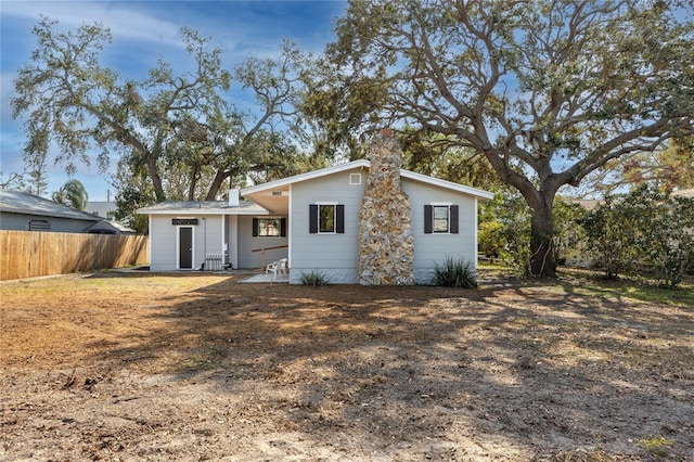 view of rear view of property