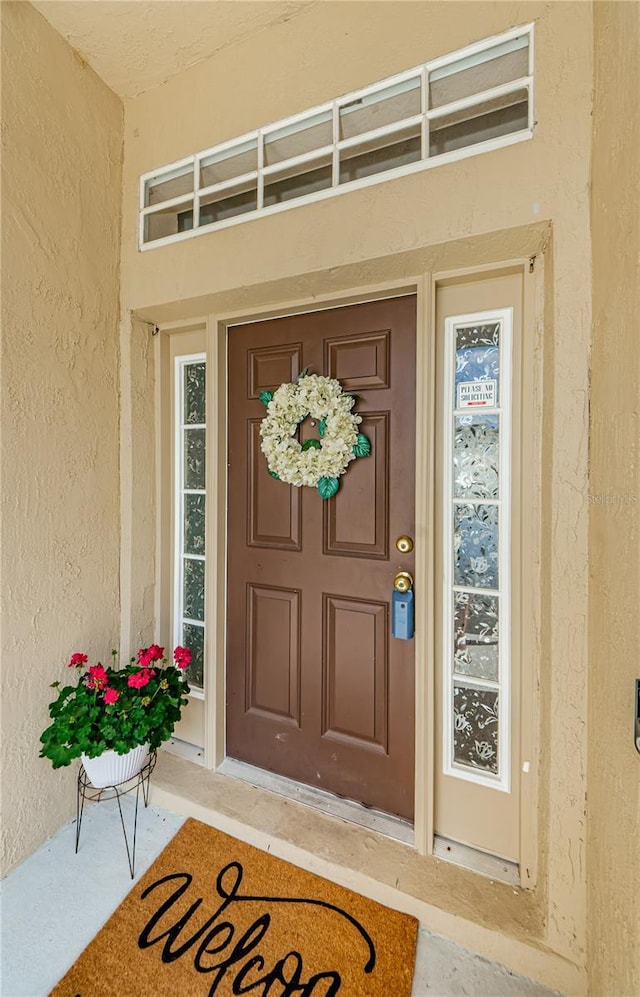 view of doorway to property