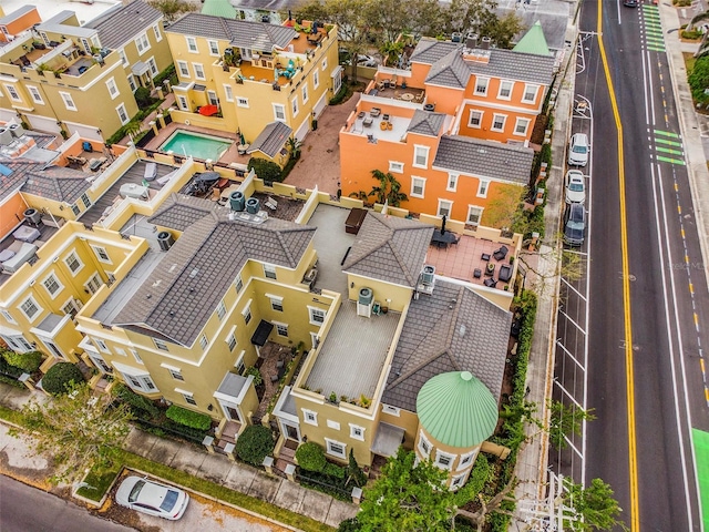 drone / aerial view featuring a residential view